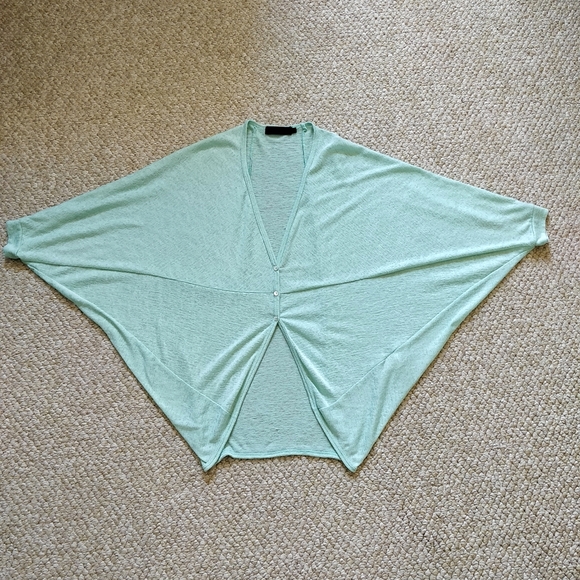 3/$25 Elodie mint green batwing cardigan sweater - Picture 5 of 6
